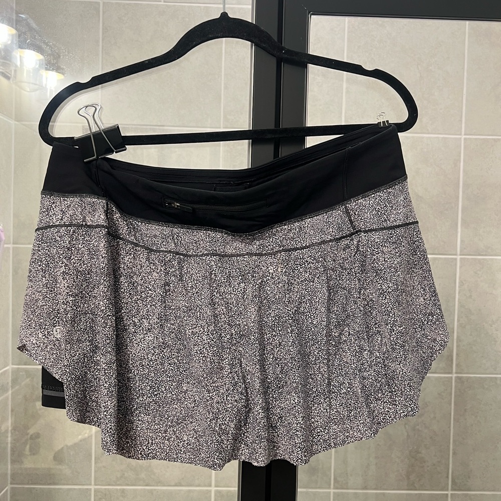 lululemon athletica Black and White Athletic Shorts